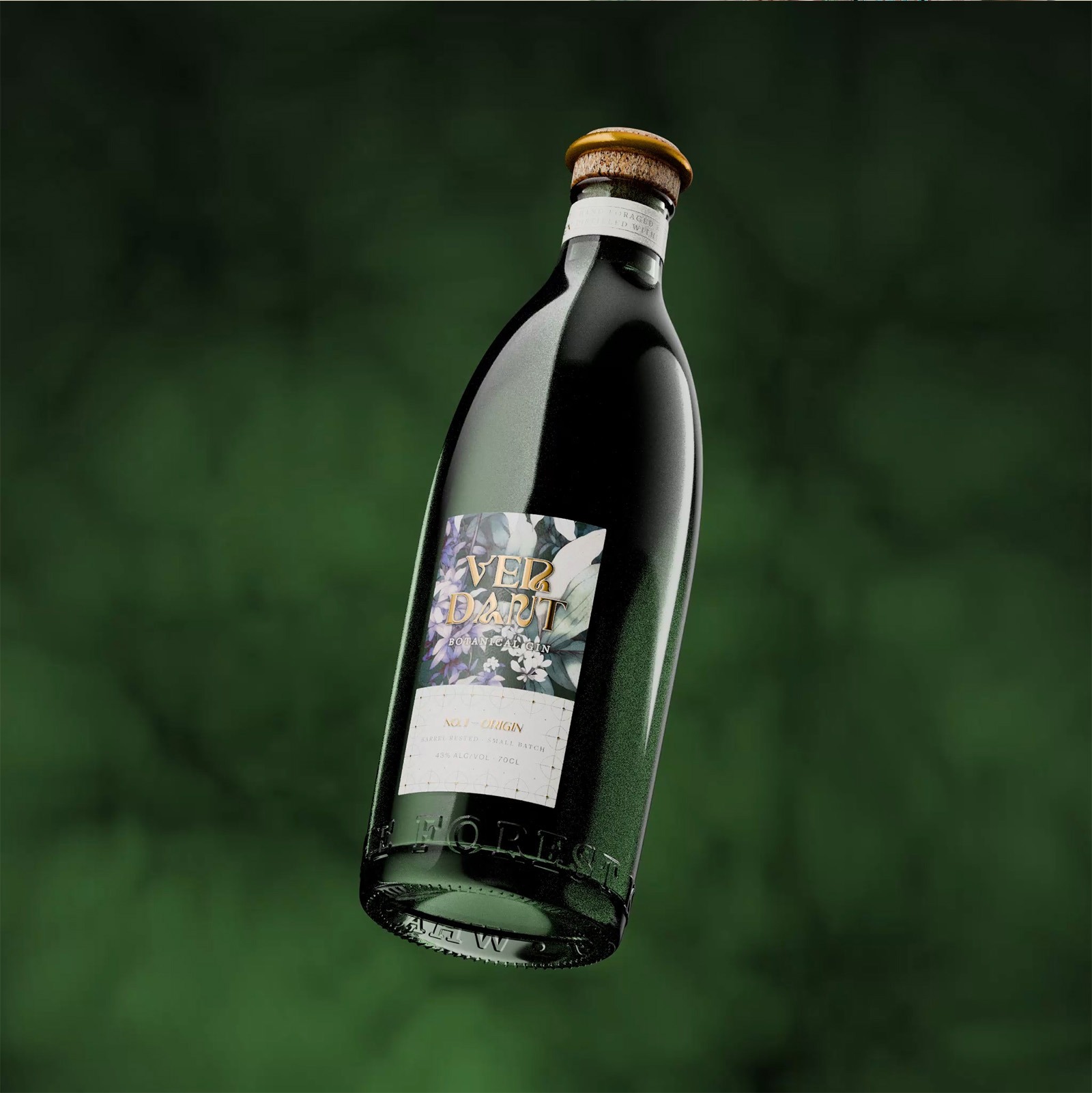 02 verdant-botanical-gin-no1-origin-3d-bottle-render-floating-blender