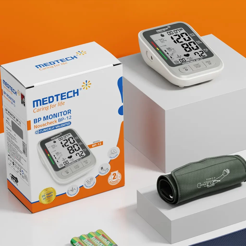 Medtech BP12 medical device 3D product visualisation, precision rendering for healthcare equipment packaging